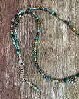 Turquoise and Hill Tribe Silver Necklace