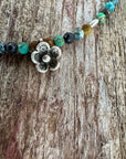 Turquoise and Hill Tribe Silver Necklace