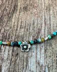Turquoise and Hill Tribe Silver Necklace