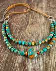 Turquoise and Spiny Oyster Necklace