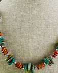 Turquoise with Coral Necklace
