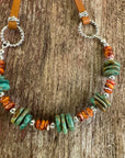 Turquoise with Coral Necklace