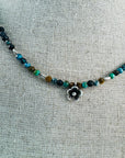 Turquoise and Hill Tribe Silver Necklace