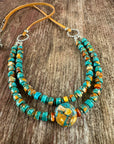 Turquoise and Spiny Oyster Necklace