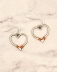 Silver Hearts with Copper Wrap