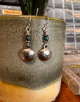 Southwest Hammered Turquoise Earrings