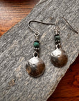 Southwest Hammered Turquoise Earrings