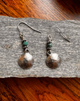 Southwest Hammered Turquoise Earrings