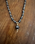 Hematite and Gold Filled Beaded Necklace