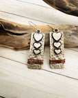 Mixed Metal Heart Earrings