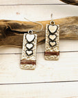 Mixed Metal Heart Earrings