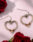 Silver Hearts with Copper Wrap