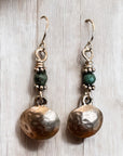 Southwest Hammered Turquoise Earrings
