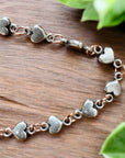 Tiny Hearts and copper Bracelet
