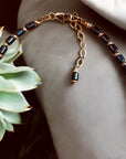 Hematite and Gold Filled Beaded Necklace